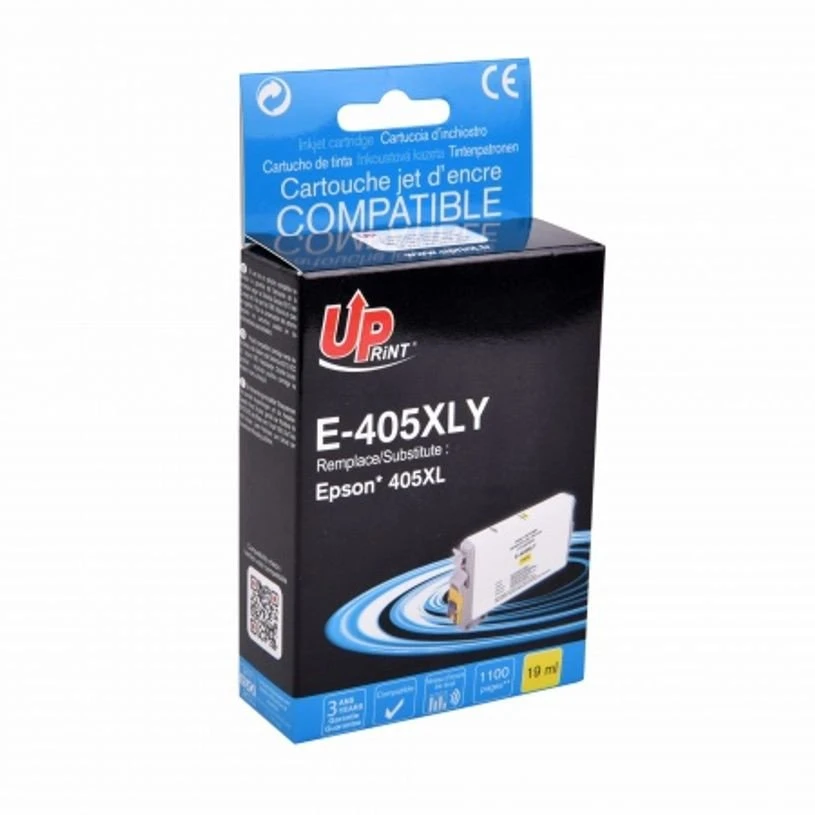 Suderinamas su „UPrint“ rašalu / kasetėmis su C13T05H44010, 405XL, geltona, 1100s, 19 ml