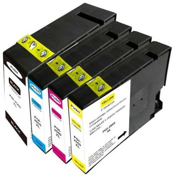 „UPrint“ suderinamas rašalas su PGI 2500XL, C-2500XL BK/C/M/Y PACK, juodas/žydras/rausvas/geltonas, 75+3x21ml