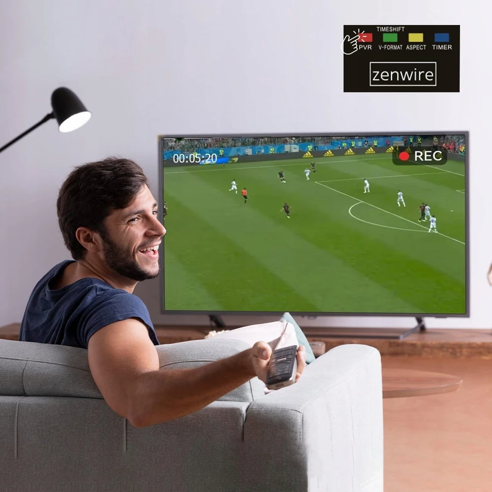 Usorteret DVB-T2 HEVC H.265 WiFi antžeminės televizijos laikiklis Zenwire DVB-T2-002 palydovinis dekoderis-imtuvas
