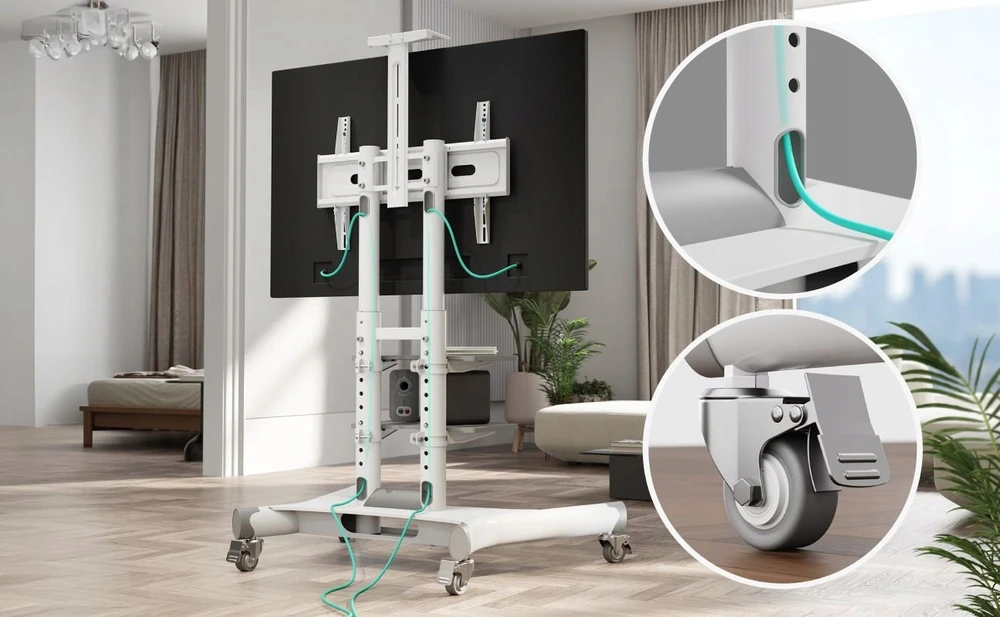 Laikiklis TV SET ACC MOBILE STAND/40-70"/Baltas TS1552-W ONKRON