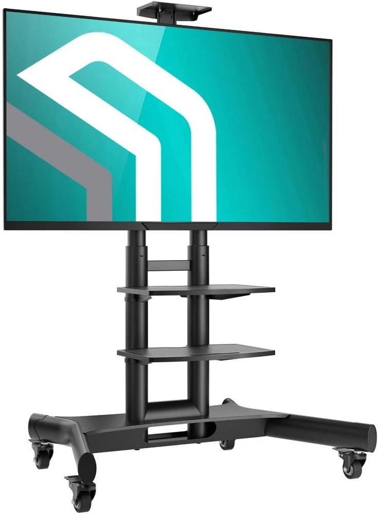 Laikiklis ONKRON mobilus televizoriaus stovas su ratukais 40–70 col., iki 45,5kg, VESA 600 × 400 TS1552-BLK-DE