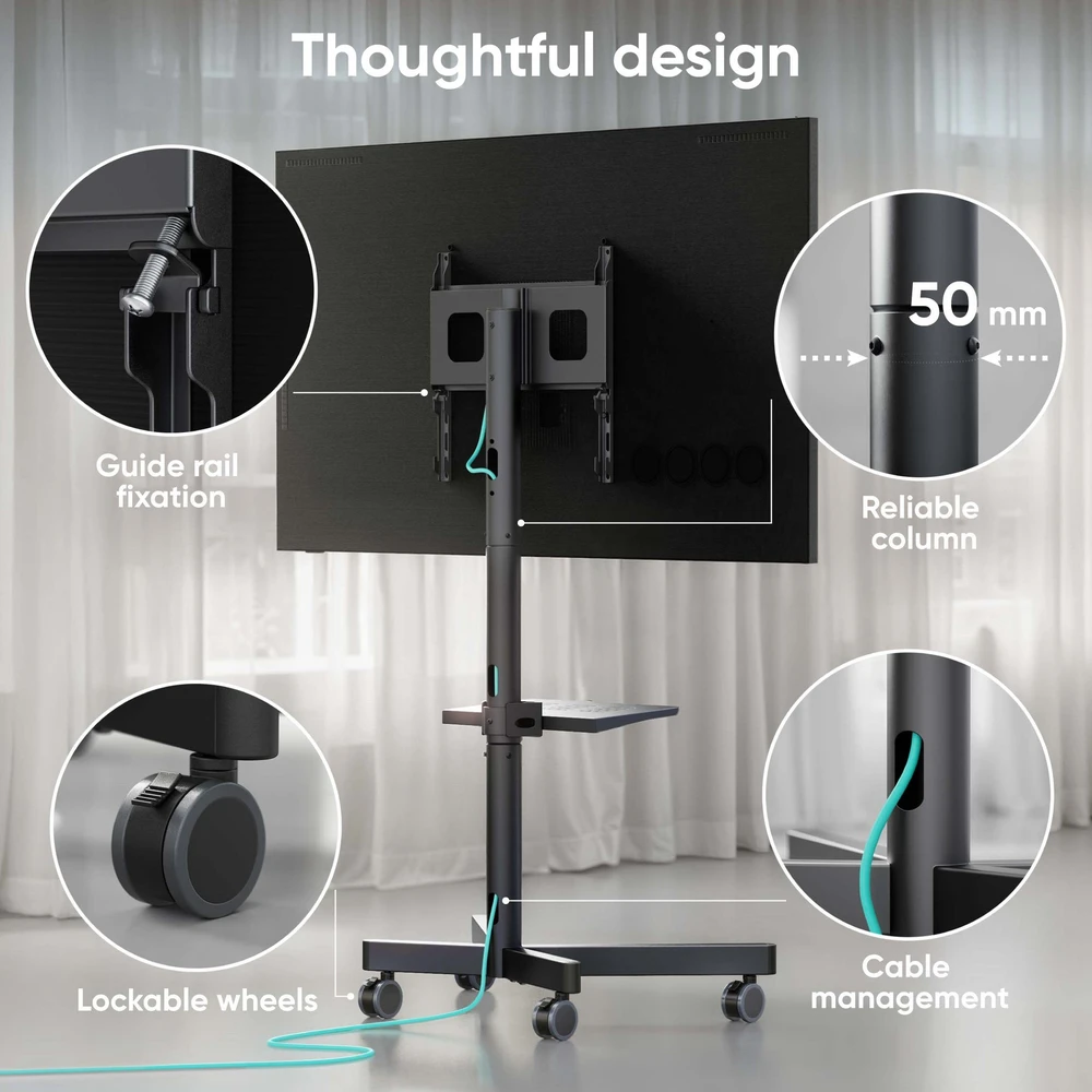Laikiklis TV SET ACC ADJUSTABLE STAND/26-65" Juodas TS1137-B ONKRON