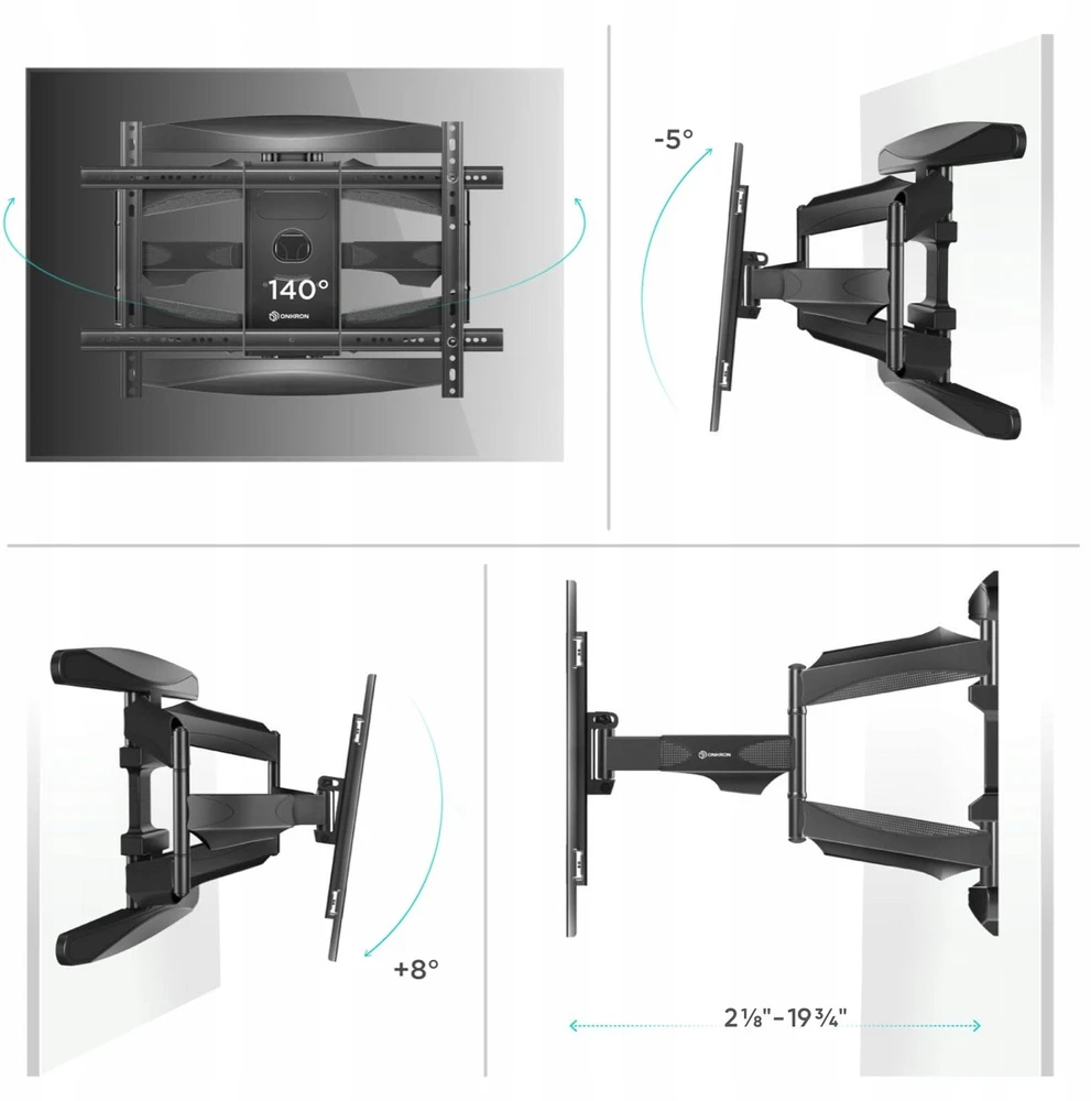 Laikiklis TV SET ACC WALL MOUNT/40-75"/Juodas M6L-B ONKRON