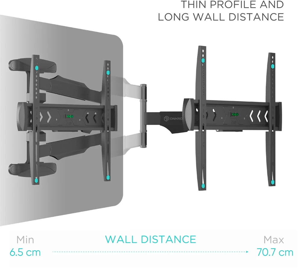 Laikiklis TV SET ACC WALL MOUNT /40-75"/Juodas NP47-B ONKRON