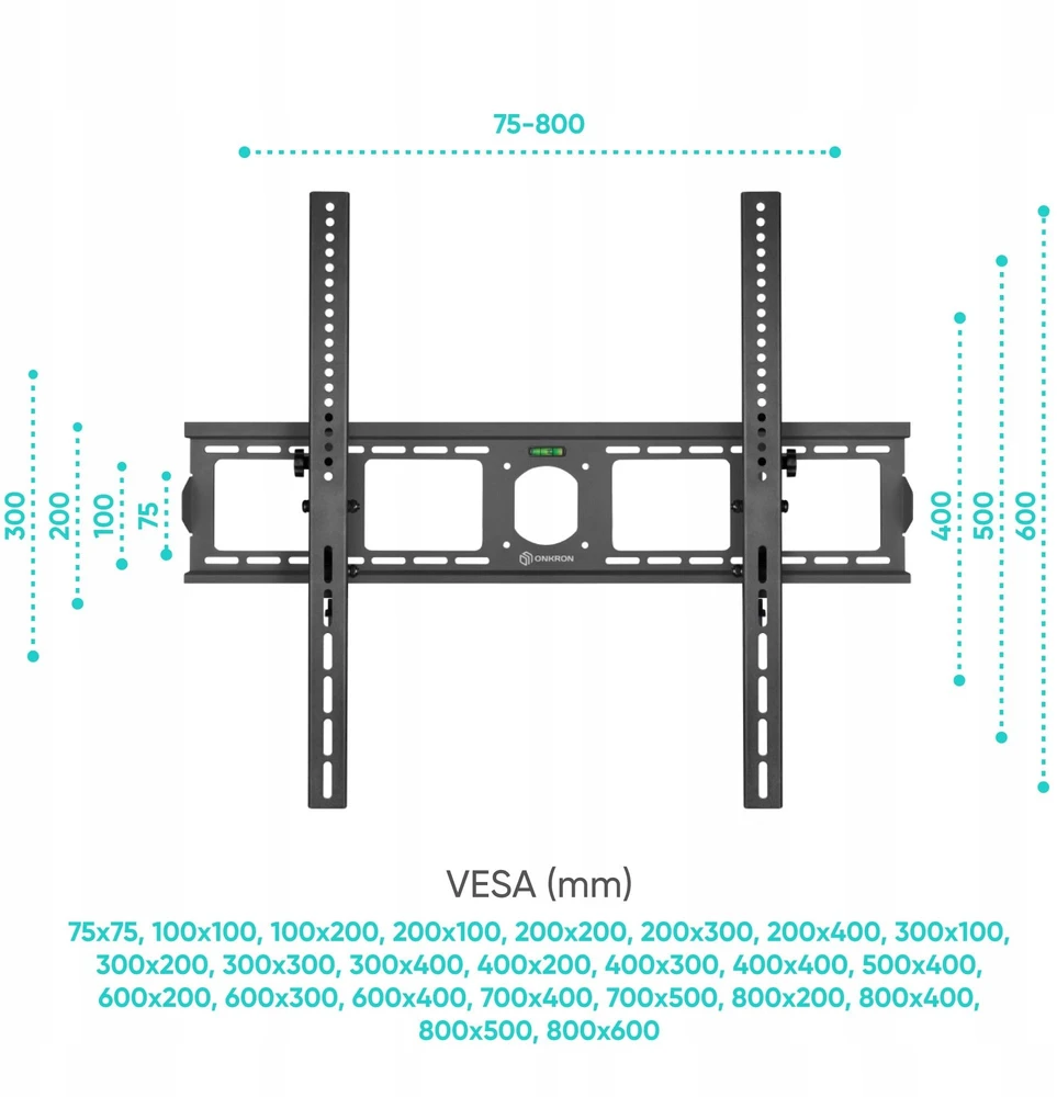Laikiklis TV SET ACC WALL MOUNT/55-100"/Juodas UT4-B ONKRON