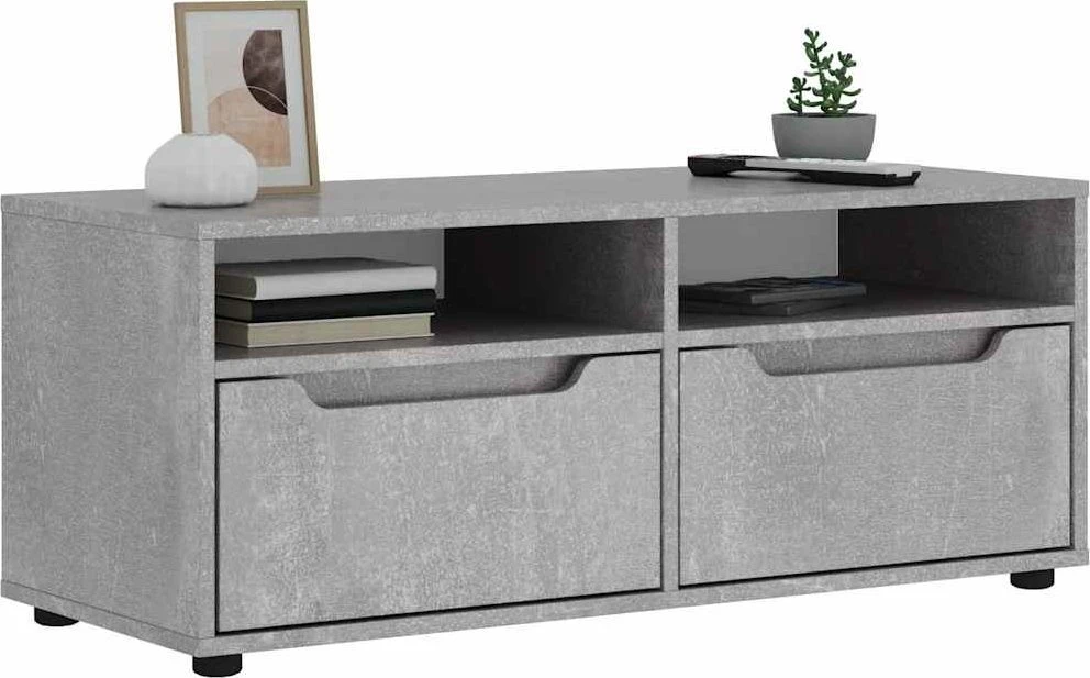 TV staliukas televizoriaus spintelė VISNES Betoninė pilka 100x40x38 cm