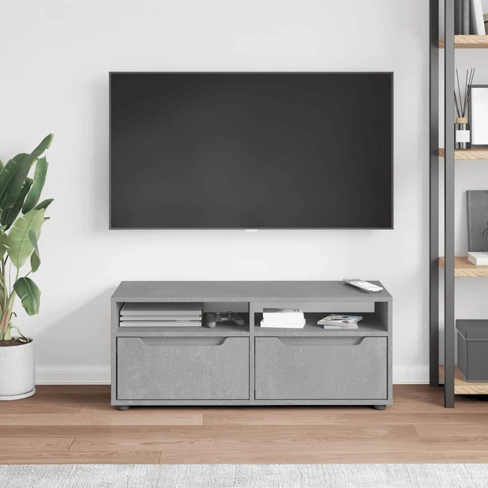 TV staliukas televizoriaus spintelė VISNES Betoninė pilka 100x40x38 cm
