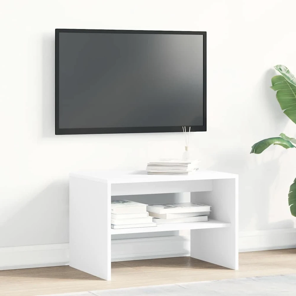 TV staliukas TV spintelė, balta, 60x40x40 cm, inžinerinė mediena