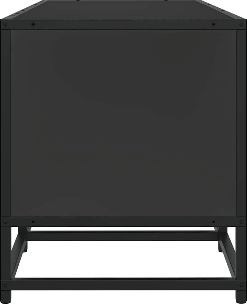TV staliukas Televizoriaus spintelė, juoda, 120x35x41cm, mediena ir metalas