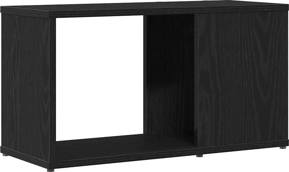 TV staliukas TV spintelė, juodo ąžuolo spalvos, 60x24x32 cm, inžinerinė mediena
