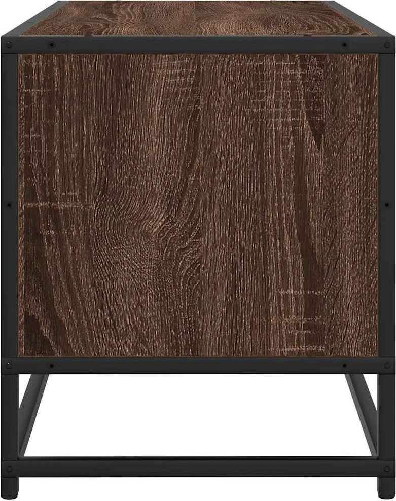 TV staliukas Televizoriaus spintelė, ruda, 100x34,5x40cm, mediena ir metalas