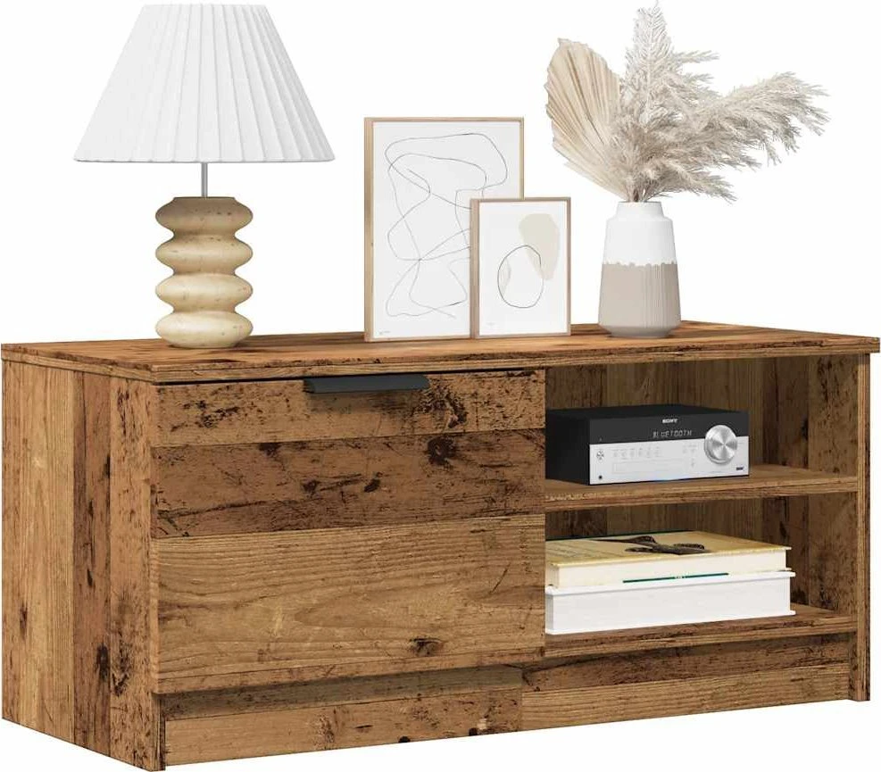 TV staliukas televizoriaus spintelė Old Wood 80x35x36,5 cm Engineered Wood