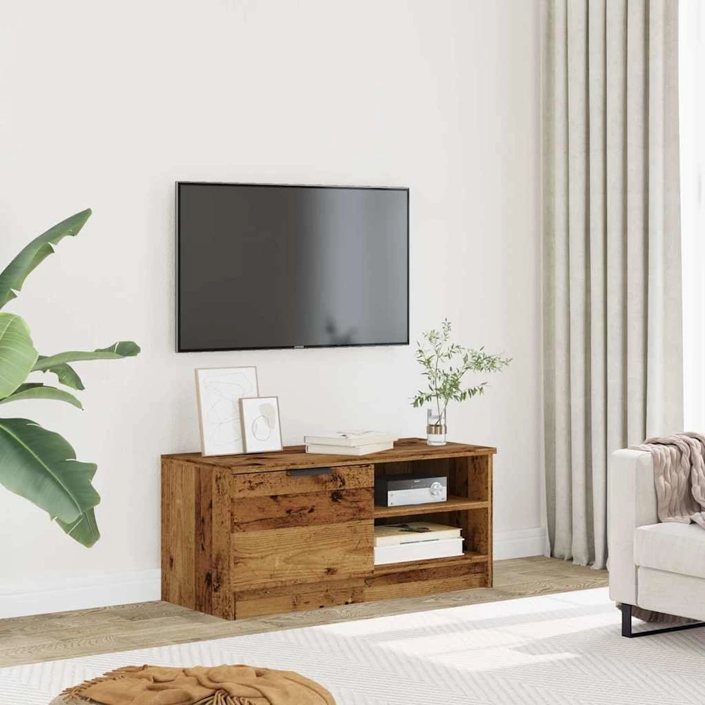 TV staliukas televizoriaus spintelė Old Wood 80x35x36,5 cm Engineered Wood