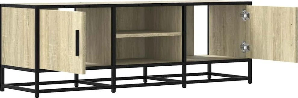 TV staliukas Televizoriaus spintelė, ąžuolo, 120x35x41cm, mediena ir metalas