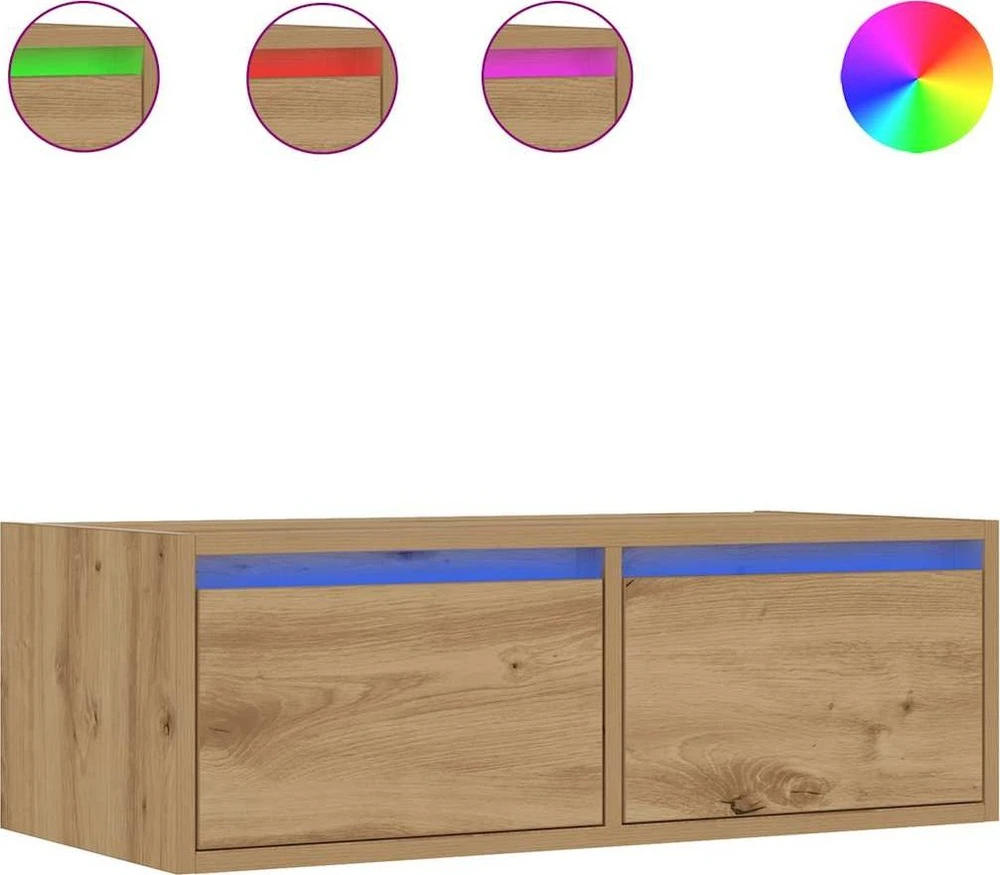 TV staliukas Televizoriaus spintelė su LED, artisano, 75x35,5x25 cm