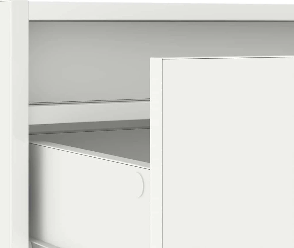 TV staliukas Televizoriaus spintelė su LED apšvietimu, balta, 75x35,5x25 cm