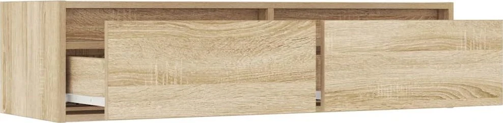 TV staliukas Televizoriaus spintelė su LED apšvietimu, ąžuolo, 100X35,5x25cm