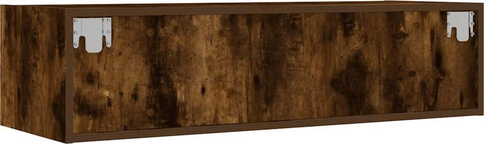 TV staliukas TV spintelė su LED lemputėmis, dūminio ąžuolo, 100X35,5x25 cm