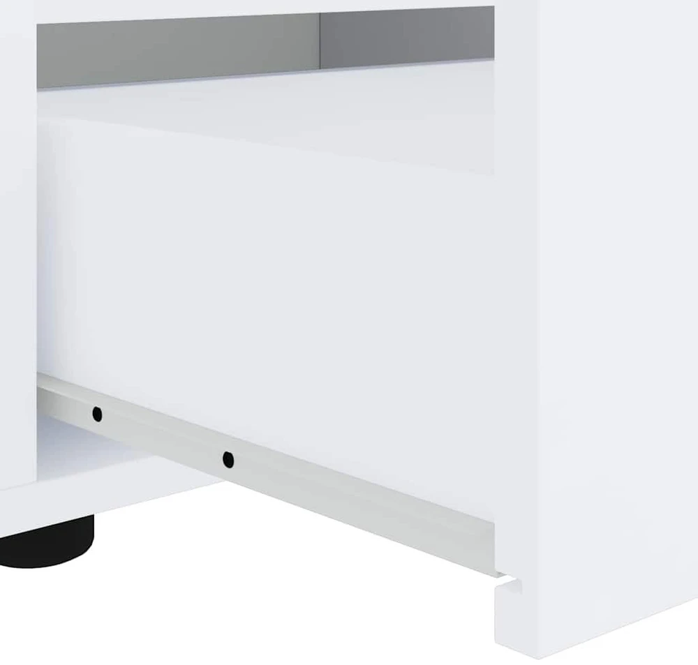 TV staliukas TV spintelė VISNES, balta, 100x40x38 cm, inžinerinė mediena