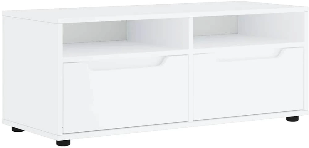 TV staliukas TV spintelė VISNES, balta, 100x40x38 cm, inžinerinė mediena