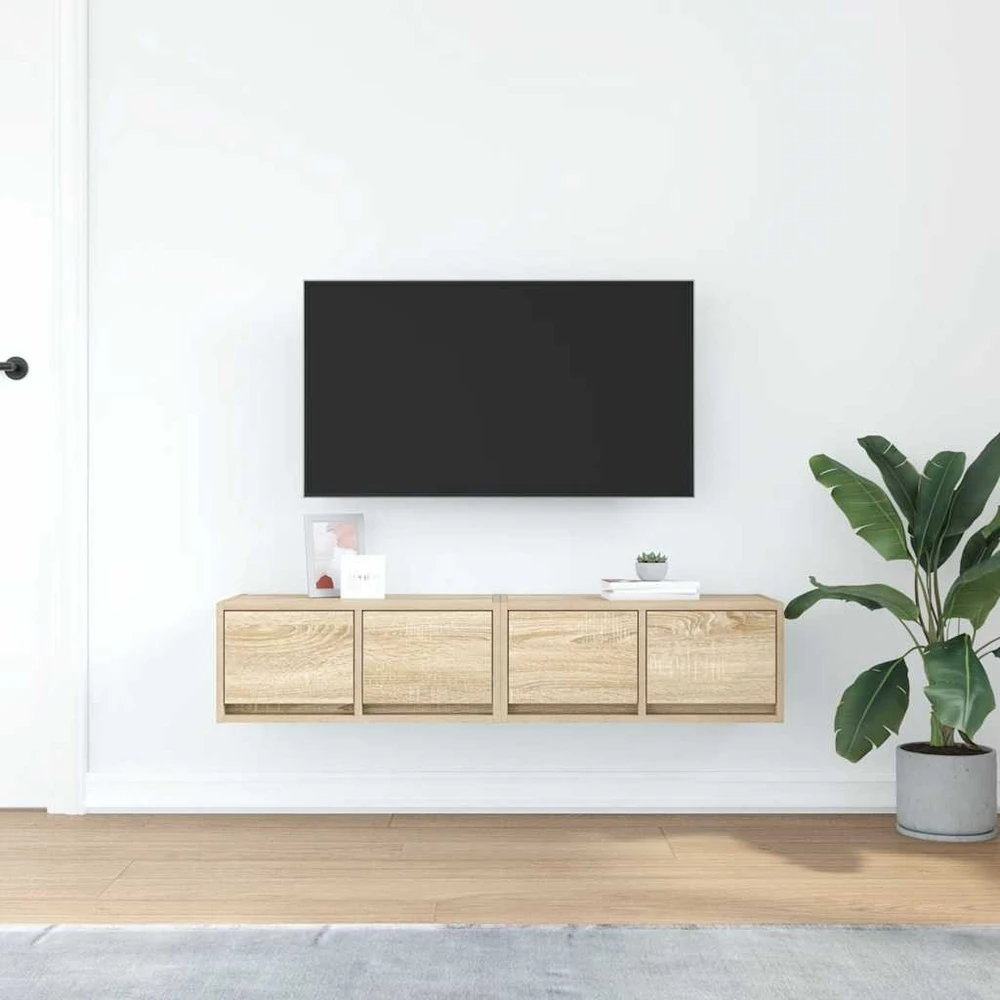 TV staliukas Televizoriaus spintelės, 2vnt., 60x31x25,5 cm, mediena