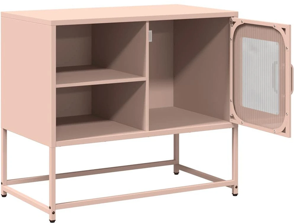 TV staliukas Televizoriaus spintelė, rožinės spalvos, 68x39x60,5cm, plienas