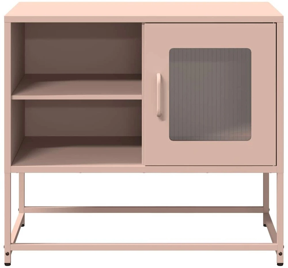 TV staliukas Televizoriaus spintelė, rožinės spalvos, 68x39x60,5cm, plienas