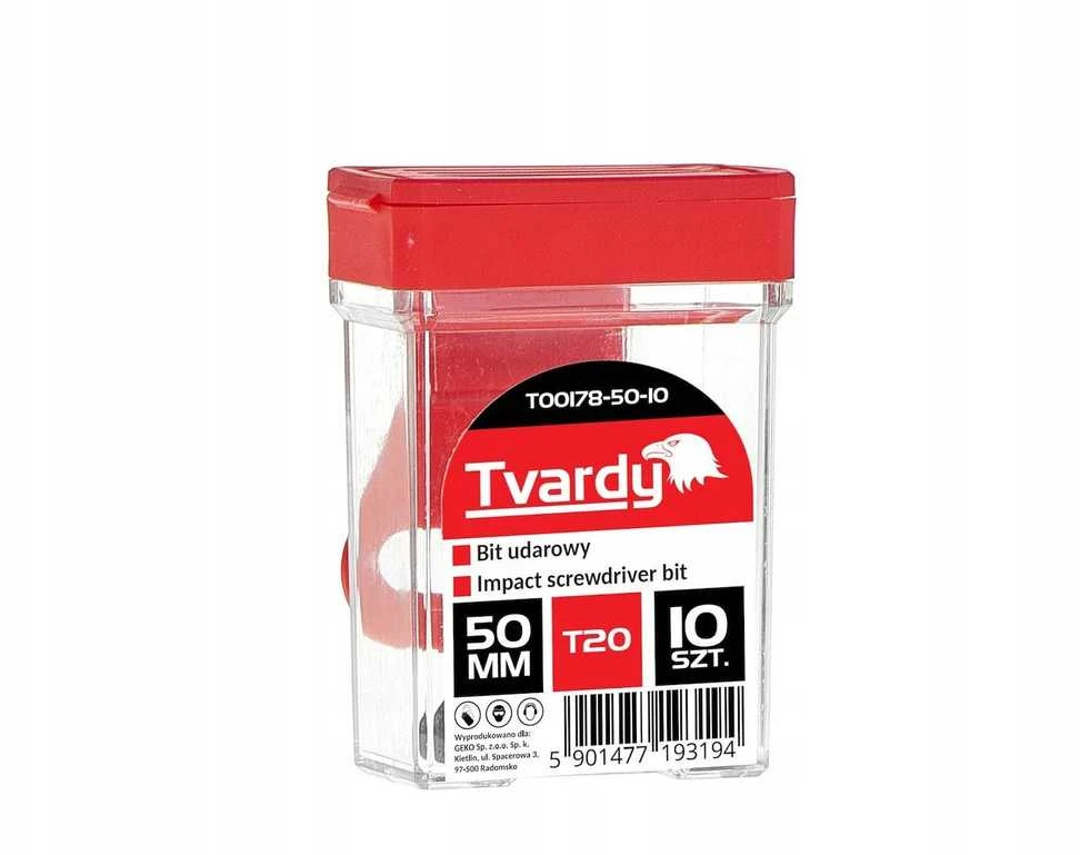 Tvardy Smūginis antgalis T20 50mm S2 – dėžutė (10/100/1200)