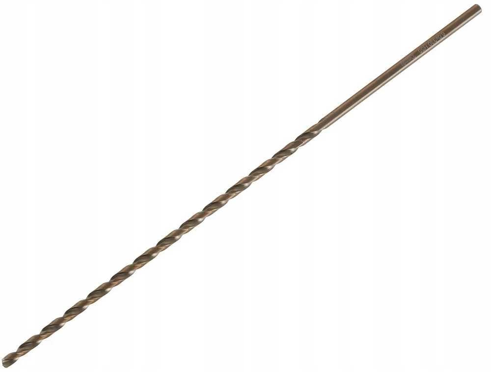 Grąžtas Gręžtuvas Tvardy Auksinis ilgas gręžtuvas metalui 6,0 x 330 mm HSS DIN1869 (50/100/200)