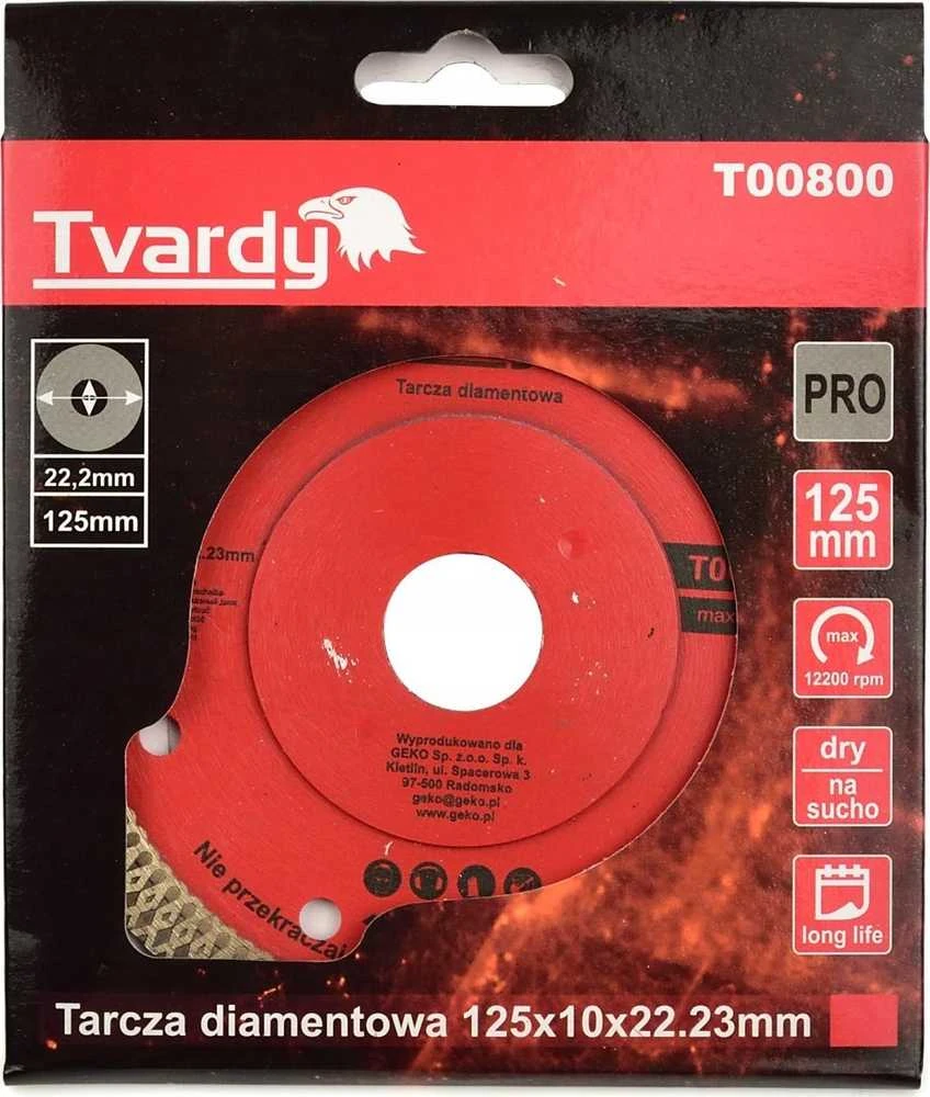 „Tvardy“ deimantinis diskas 125x10x22,23 mm universalus akmens masės pjovimui (100)