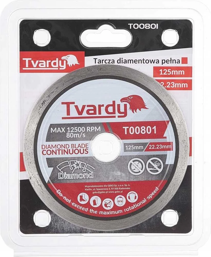 „Tvardy“ deimantinis diskas, pilnas 125 x 7,5 x 22,23 mm (100)