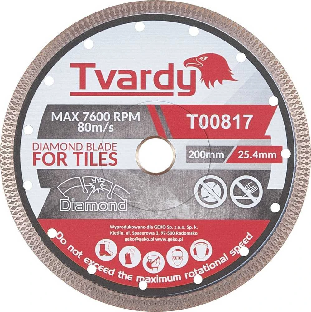 Tvardy Diamond diskas akmens masės dirbiniams 200x10x25,4/22,23 mm (25)