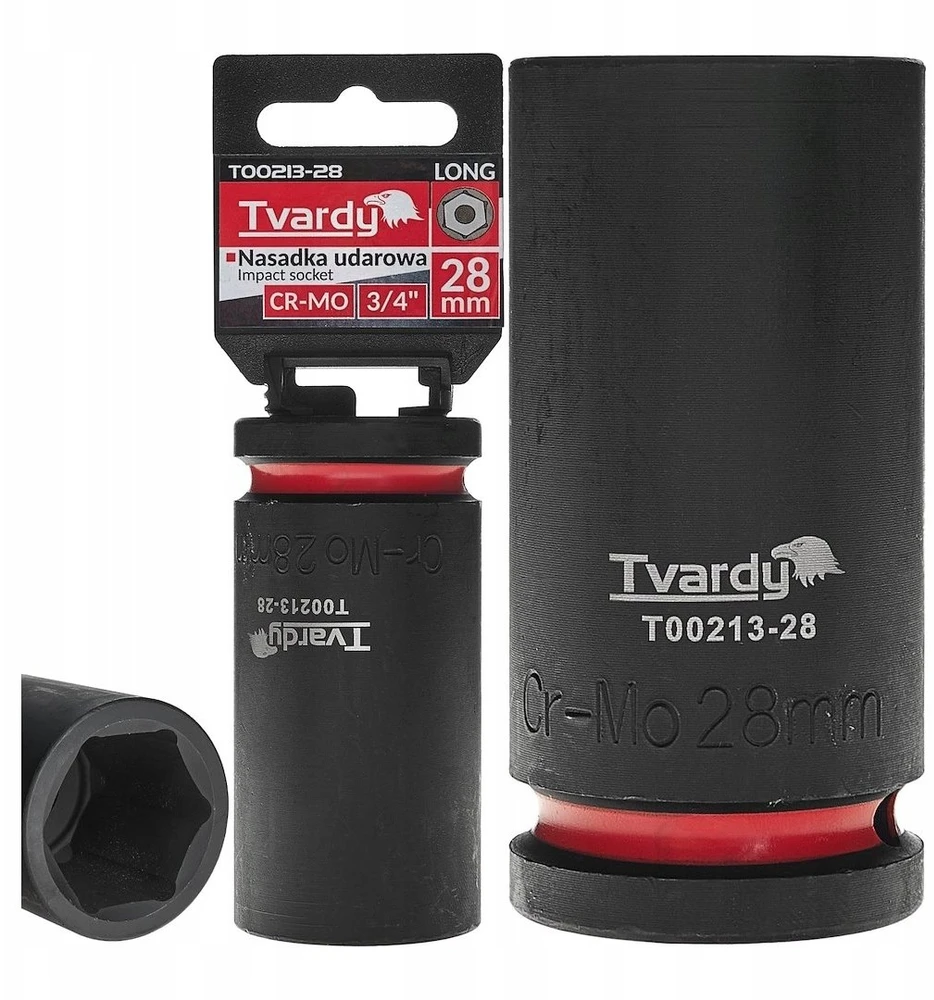 Tvardy Nasadka smūginis długa 3/4'' 6-kąt 28mm CR-MO (1/20)