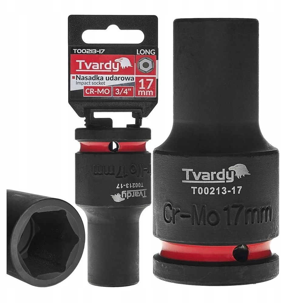 Tvardy Nasadka smūginis długa 3/4'' 6-kąt 17mm CR-MO (1/20)