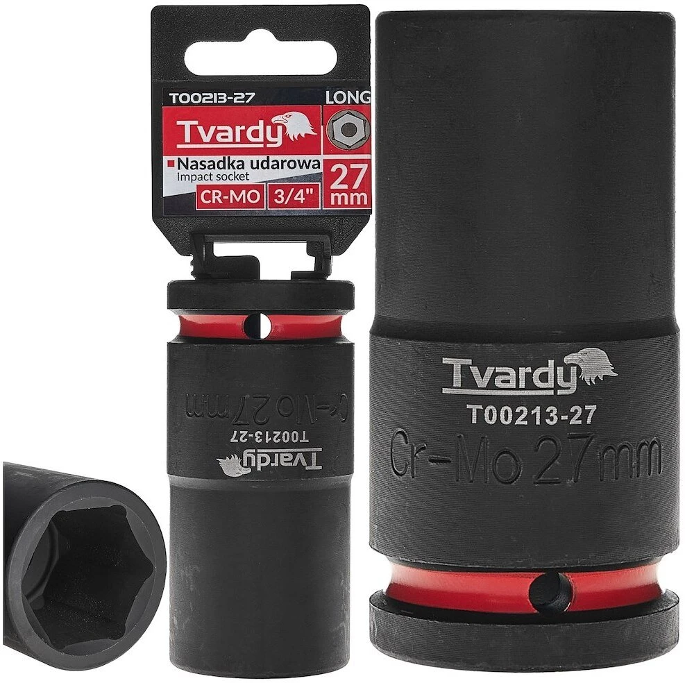 Tvardy Nasadka smūginis długa 3/4'' 6-kąt 27mm CR-MO (1/20)