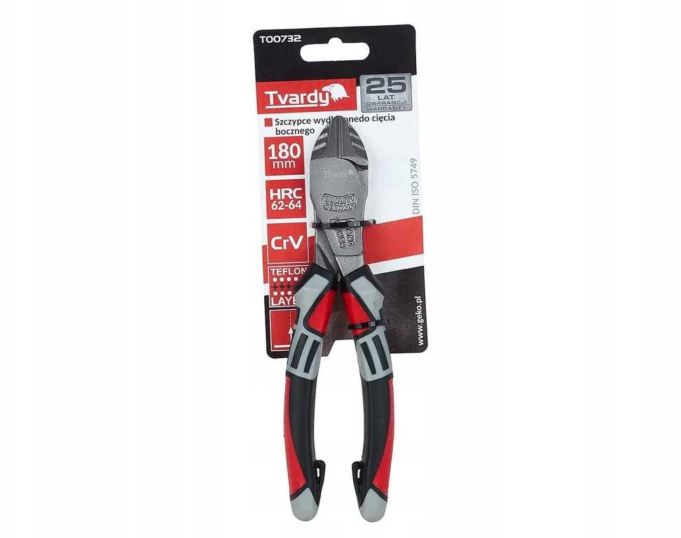 Tvardy Ilgos šoninės pjaustymo replės 180mm CrV (6/60)