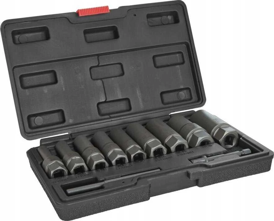 Tvardy Ilgų galvučių rinkinys nulūžusiems varžtams, 11 vnt. 6–19 mm CR-MO (10)