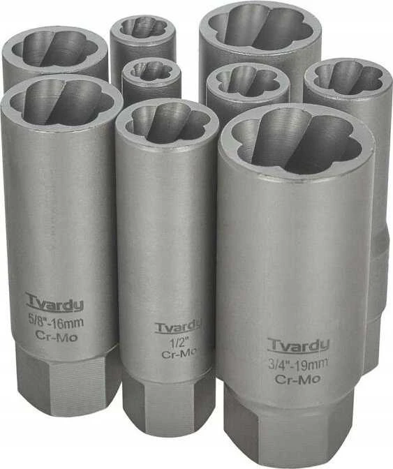 Tvardy Ilgų galvučių rinkinys nulūžusiems varžtams, 11 vnt. 6–19 mm CR-MO (10)