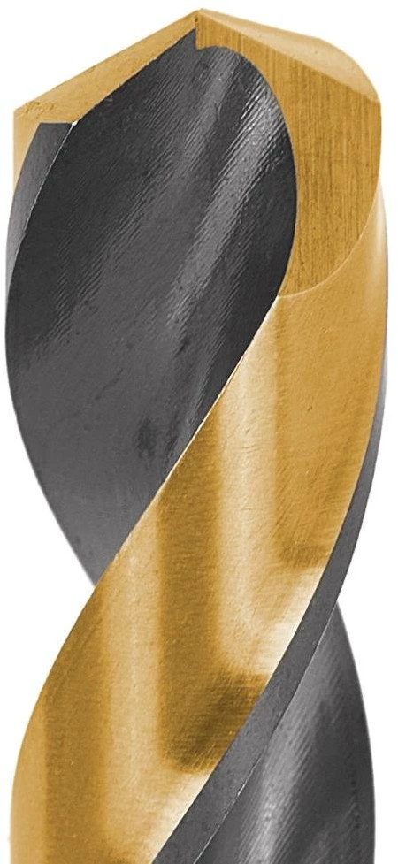 „Tvardy“ grąžtas. Juodo ir aukso spalvos HSS metalo grąžtas, apvalus 20,00 mm (1/25/50).