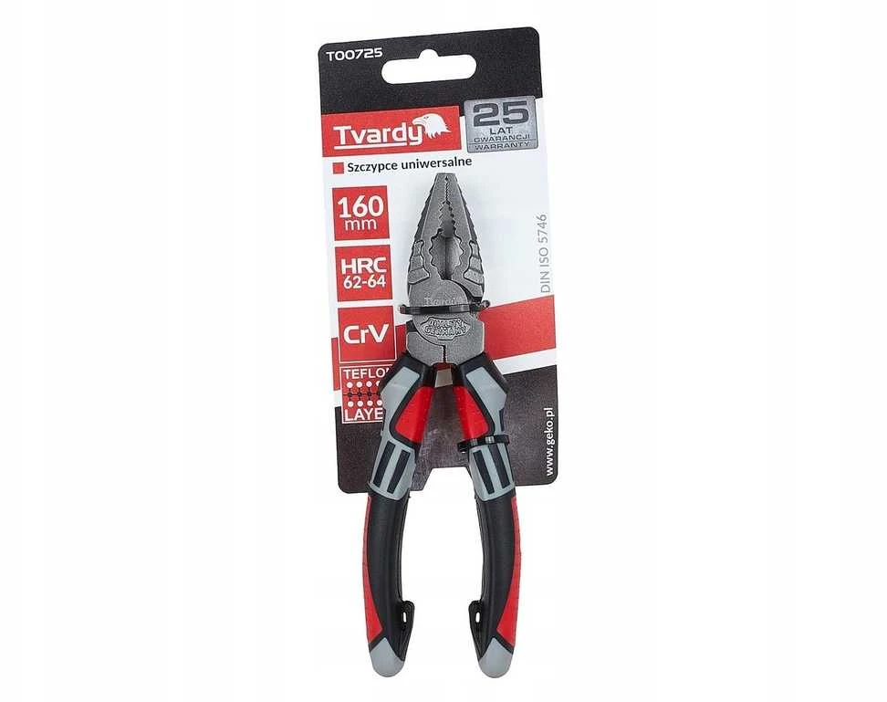 Tvardy Universaliios replės 160mm CrV (6/60)