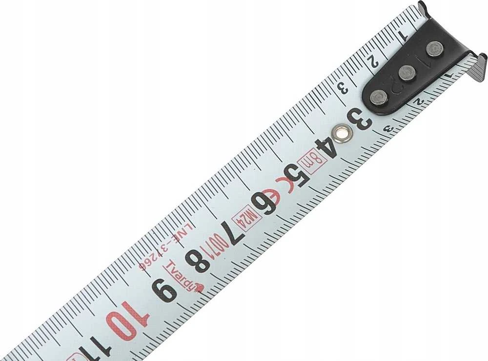 Dvipusė nailono matavimo ruletė „Tvardy“, 8 m / 25 mm, I KLASĖ (6/60)
