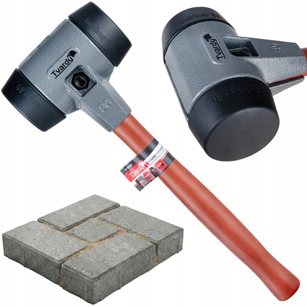 Tvardy Mūrininko plaktukas su minkštu muštuku 80 mm (4/8)