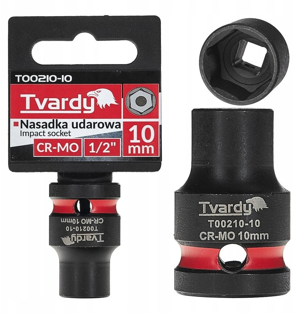 Tvardy Smūginis antgalis 1/2'' 6-kampis 10mm CR-MO (10/200)
