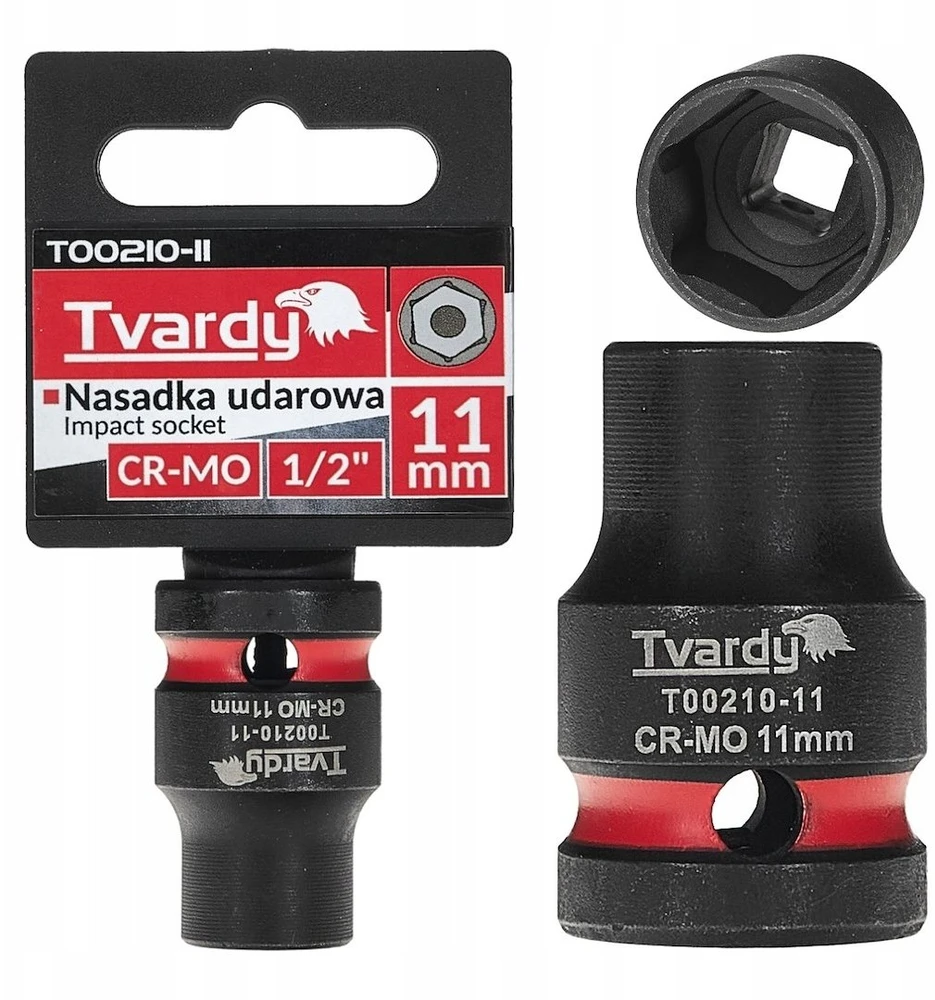 Tvardy Smūginis antgalis 1/2'' 6-kampis 11mm CR-MO (10/200)