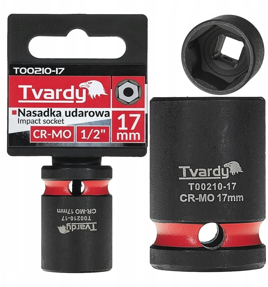 Tvardy Smūginė galvutė 1/2'' 6-kampė 17mm CR-MO (10/200)