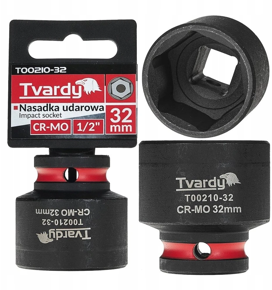 Tvardy Nasadka smūginis 1/2'' 6-kąt 32mm CR-MO (10/40)