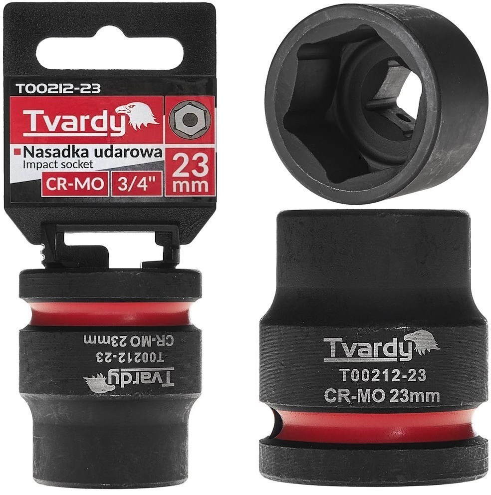 Tvardy Nasadka smūginis 3/4'' 6-kąt 23mm CR-MO (6/48)