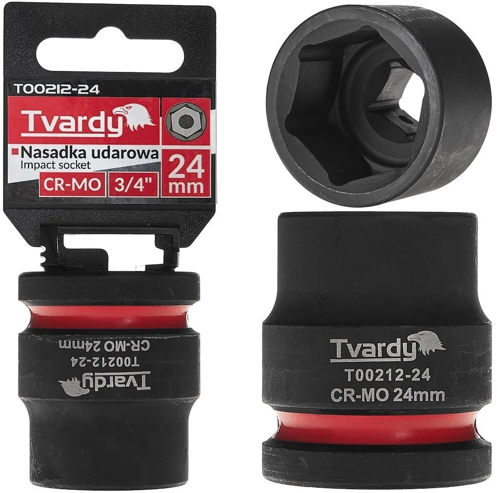 Tvardy Nasadka smūginis 3/4'' 6-kąt 24mm CR-MO (6/48)