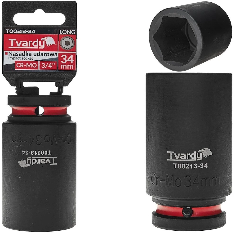 Tvardy Nasadka smūginis długa 3/4'' 6-kąt 34mm CR-MO (1/20)