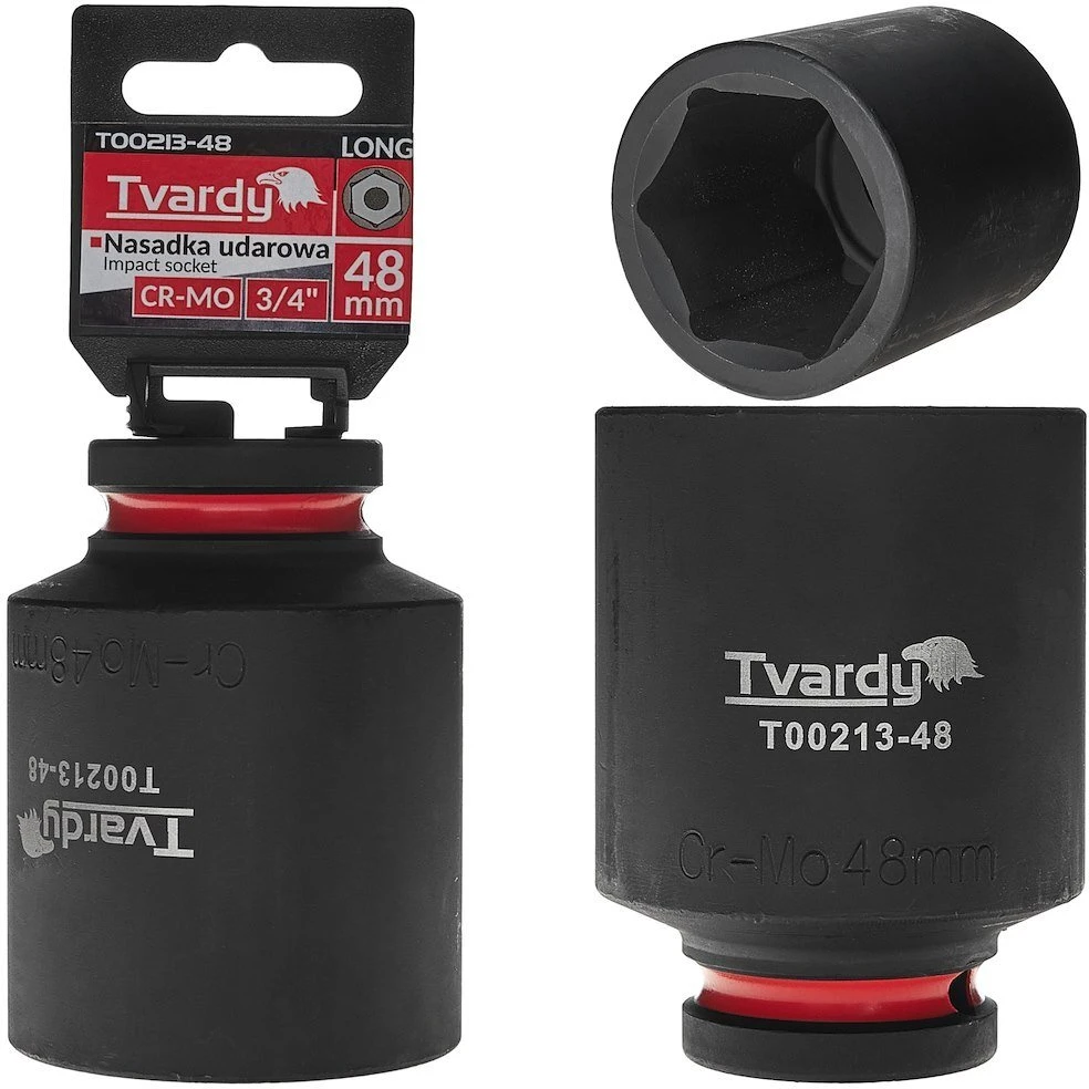 Tvardy Nasadka smūginis długa 3/4'' 6-kąt 48mm CR-MO (1/12)